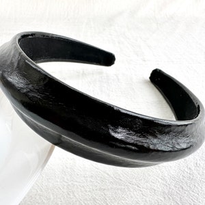 High quality black leather headbands, retro headbands for women, campus headbands, everyday headbands, padded headbands, hair accessories