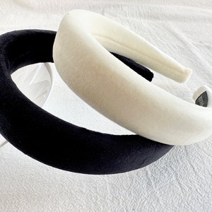 Beige Velvet Headband,Wide Headband,Winter Headband,Fashion Party Headband,Padded Headband,Turban Headband,Women Headband,Hair Accessories