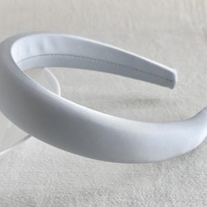 Blue Satin Headband,Satin Girls Hair Band,Solid Color Headband,Sponge Hairband,Simple Headband,Vintage Satin Headband,Alice Headband,Gift