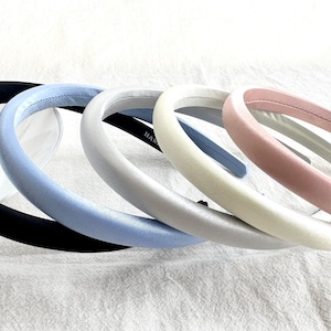 Elegant Satin Thin Headband, Padded Headband,Pure Color Headband, Bridal Headband,Women&#39;s Headband,Turban Headband