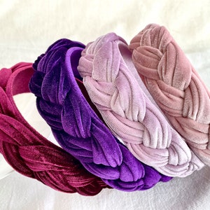 knit Hairband,Velvet Headband,Simple Hairband,Women Braided Headbands,Padded Headbands,Unique Hairband,Boho Hairband,Wide Headband