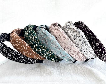 Vintage Floral Knot Headband, Top Knot, Elegant Headband,Boho headband,Girls Headband, Summer Headband, Hair Accessories