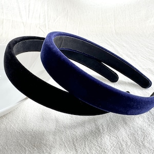 High quality blue velvet headband, hard headband, daily headband, solid color headband, women headband , hair accessories, gift for her