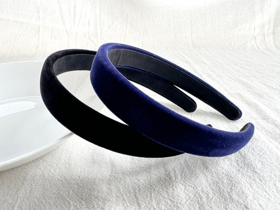 High quality blue velvet headband, hard headband, daily headband, solid color headband, women headband , hair accessories, gift for her