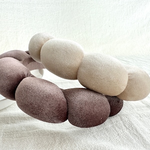 Beige Velvet Headbands, Chunky Twist Headbands, Washable Headbands, Padded Headbands, Fashion Bandana Headbands, Headbands