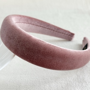 Neues Samtstirnband, Frauen gepolstertes Haarband, Vintage Stirnband, breite Stirnbänder, Geschenk Stirnband, einfaches Stirnband, einfarbiges Stirnband