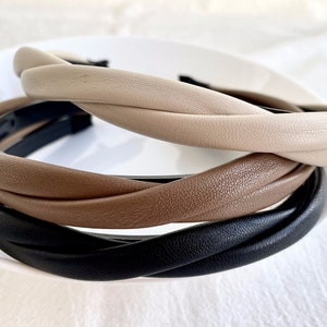 Braided Vintage Leather Headband,Women Simple Hairband,Party Headband,Solid Color Headband,Everyday Hair Accessories,cool headband