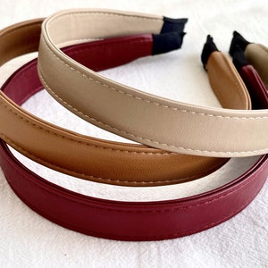 Women PU Headband,Vintage Simple Hairband,Boho Headband,Everyday Headband,Party Hair Accessories,Solid Color Headband,Gift