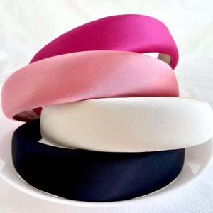 Elegant satin hair band，Hair band with bright，Silk hair band,Bridal headband，Bridesmaid headband ，Satin headband,Women&#39;s hair band