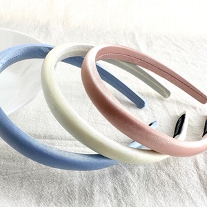 Soft Satin Thin Headbands, Padded Headbands, Bridesmaid Headbands, Elegant Headbands, Hair Accessories, Gifts for Her