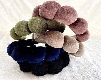 Rich Velour Knit Padded Headband,Chunky Kink  Headband,Padded Headband,Wide Headband Turban,Hair Accessories
