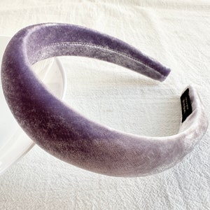 Purple velvet headband, vintage boho headband, padded headband, holiday headband, Christmas gift, hair accessory