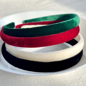 Holiday Velvet Headband,Retro red headband,Thin Headband,Comfortable Headband,Girls Headbands,Velvet Headband
