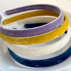 Velvet Headband,Cotton Headband,Yellow Headband,Holiday Hair Band,Thin Headbands For Women,Gift