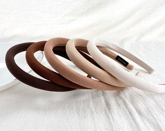 French twill thin headbands, simple headbands, solid color headbands, padded headbands, hair accessories