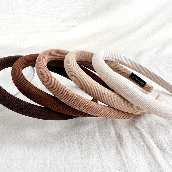 French twill thin headbands, simple headbands, solid color headbands, padded headbands, hair accessories