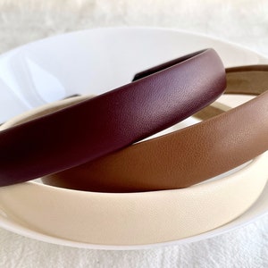 Vintage PU leather Headband,Women Simple Hairband,Party Headband,Solid Color Headband,Everyday Hair Accessories,Gift