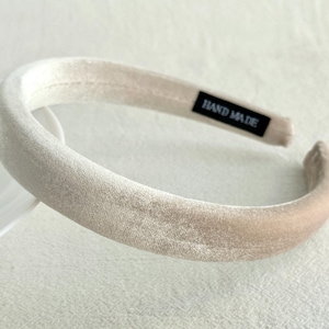 Beige Velvet Headband,Simple Headband,Thin Headbandn,Padded Hairband,Party Headband,Fashion Hair Band,Hair Accessories