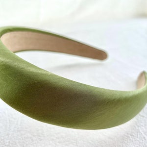 Beautiful Light green Headband for Women ,Elegant satin hair band,Temperament hair band,Satin headband