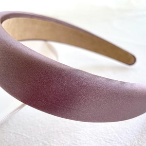 Elegant purple satin headband,Hair band with bright,Silk hair band,Bridal headband,Bridesmaid headban,Satin headband,The best Gift