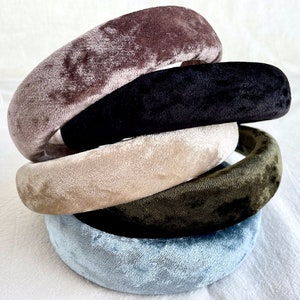 High quality Velvet Headband,Women Fashion Hairband,Vintage Boho Headband,Padded Hairband,Solid Color Headband,Hair Accessories