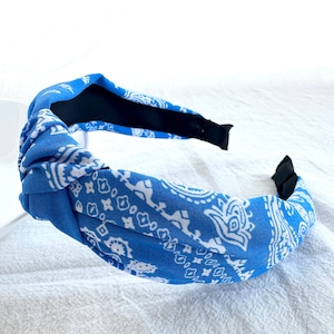Ladies Knotted Headband, Floral Headband, Fabric Headband, Wide Headband, Hair Accessories