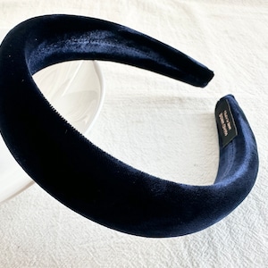 Navy blue velvet headband,bridal headband,fashion wide headband,classic headband,women headband,hair accessories Navy Blue