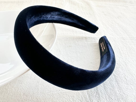 Navy blue velvet headband,bridal headband,fashion wide headband,classic headband,women headband,hair accessories