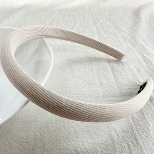 Simple beige thin headbands, padded headbands, everyday headbands, festival headbands, women&#39;s headbands, hair accessories