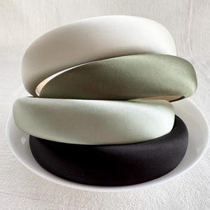 Elegant Satin Padded Headband,Wedding Satin Head Band,Silk pad hairband,Turban Headband,Comfortable Headband,Gifts