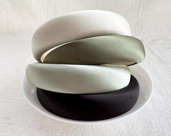 Elegantes Satin gepolstertes Stirnband, Hochzeit Satin Stirnband, Seidenpolster Haarband, Turban Stirnband, bequemes Stirnband, Geschenke
