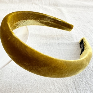 Rich Velvet Headband,Yellow Padded Headband,Boho Headband,Wide Headband,Turban Headband,Hair Accessory,Gift For Her