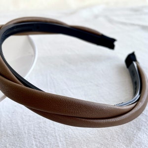 Braided Vintage Leather Headband,Women Simple Hairband,Party Headband,Solid Color Headband,Everyday Hair Accessories,thin hair band