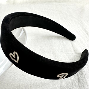 High quality black velvet headbands, fashionable headbands, padded headbands, turban headbands, hair accessories