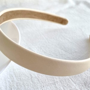 White Vintage leather Headband,Women Simple Hairband,Party Headband,Everyday Hair Accessories,Vintage Boho Headband,bandana headband