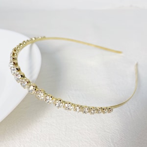 Glitzer Strass Haarreif,Bling Crystal Haarreifen,Frauen Dünnes Haarband,Hochzeit Braut Haarschmuck,Gold/Silber,Geschenk für Sie