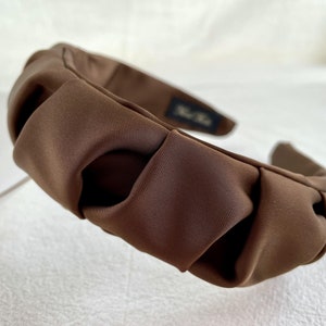New hairband, Brown pleated hair band,Exquisite women&#39;s hair band，Vintage fashion hair band，Wide side band