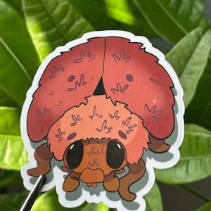 Peach Ladybug Sticker – Cute Kawaii Bug Vinyl Decal for Water Bottles, Notebooks & Scrapbooking