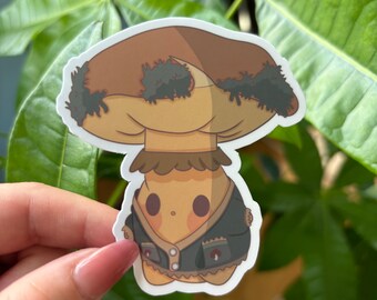 Cute Mushroom Vinyl Sticker | Autumn Sweater Design