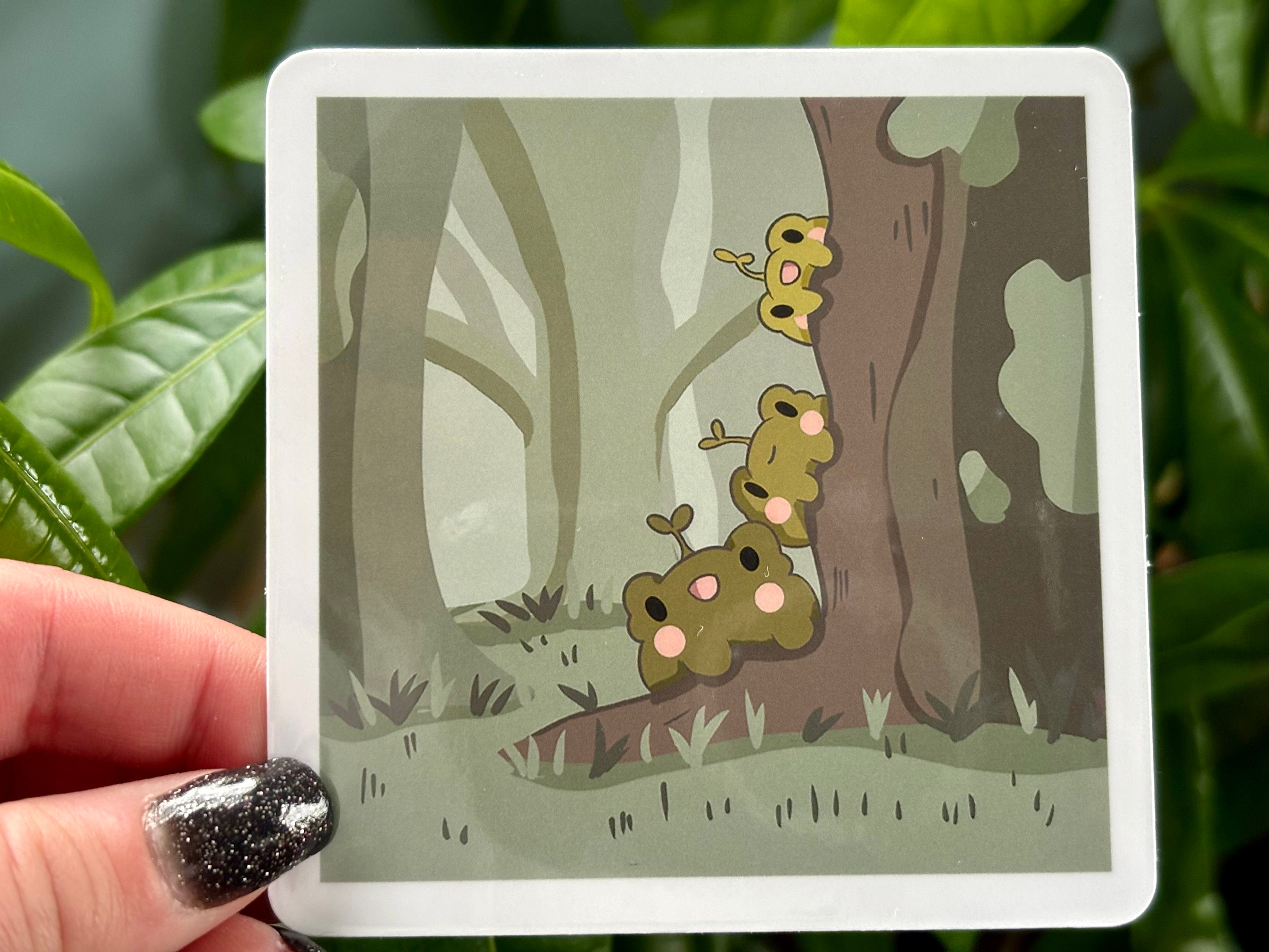 Kawaii Frog Stickers | Cute Froggy Vinyl Sticker | Cottagecore ...