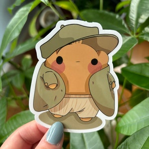 Toad Sticker | Cute Waterproof Vinyl Sticker | Frog and Toad Design | Cute Frog Sticker