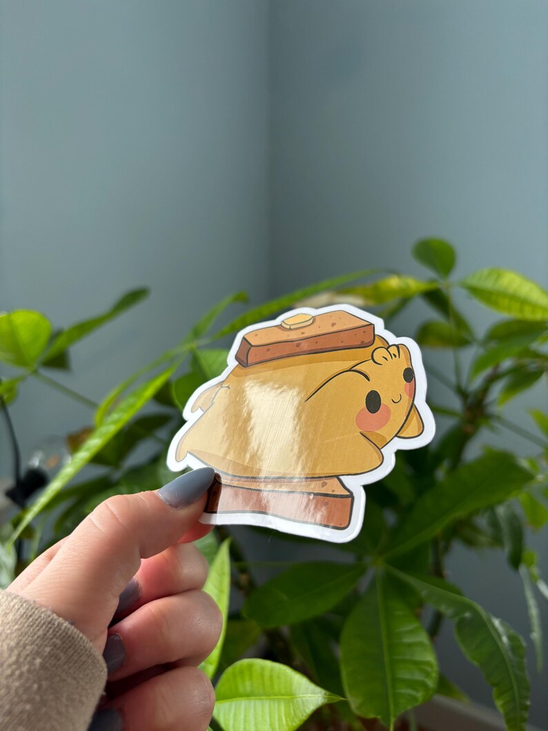 Frog Toast Sticker | Kawaii Laptop Decal, Water Bottle Sticker - Etsy