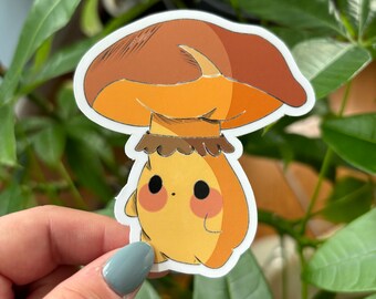 Kawaii Mushroom Vinyl Sticker | Cute Waterproof Laptop Decal