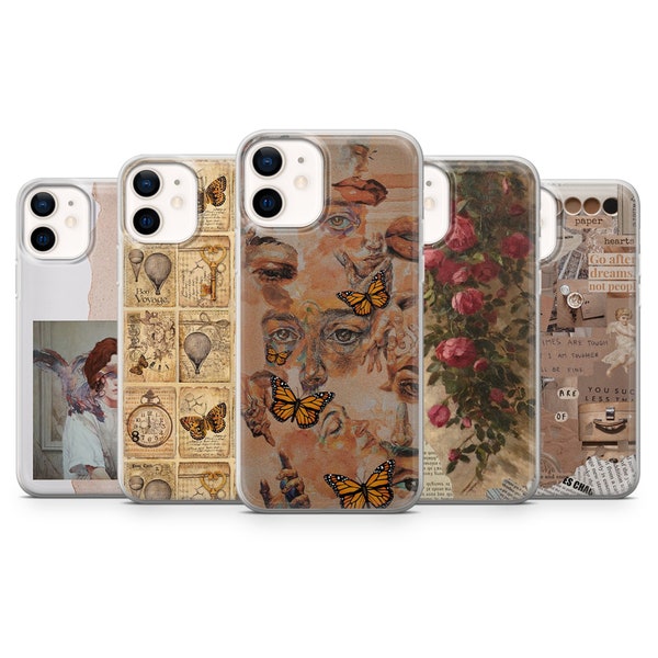 Vintage Art Phone Case Retro Cover for for iPhone 14, 13,12,11,8, Xr, Galaxy S21Fe, S20, S22, Samsung A13, A33, A53, Pixel 6A, 5,3XL