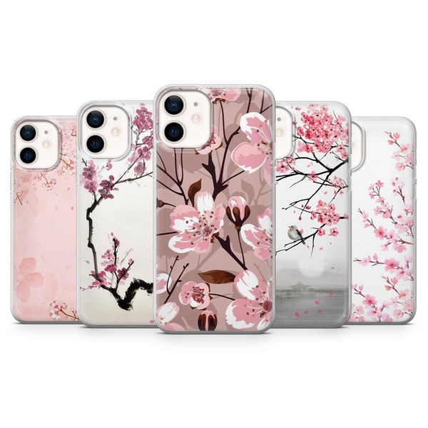 Sakura Phone Case Cherry Blossom Cover for for iPhone 14Pro, 13, 12, 11, 8, Xr, Galaxy S21Fe, S20, S22, Samsung , A33,  A53, Pixel 6A, 5