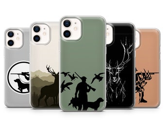 Étui de téléphone de chasse Wildlife Cover pour iPhone 14Pro, 13, 12, 11, 8, Xr, Galaxy S21Fe, S20, S22, Samsung A13, A33, A53, Pixel 6A, 5