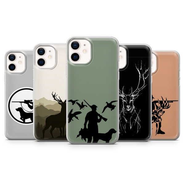 Étui de téléphone de chasse Wildlife Cover pour iPhone 14Pro, 13, 12, 11, 8, Xr, Galaxy S21Fe, S20, S22, Samsung A13, A33, A53, Pixel 6A, 5