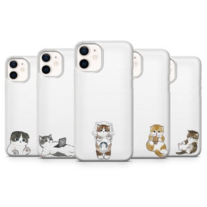 Cute cat Phone Case Kitty iPhone Cover for for iPhone 14,13,12, 11,8, Xr, Galaxy S21Fe, S20, S22, Samsung A13, A33, A53, Pixel 6A, 5,3XL