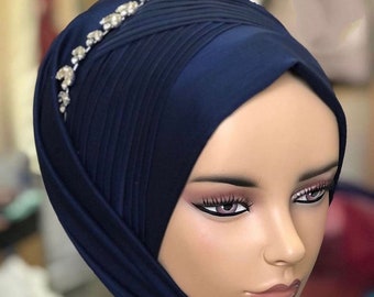 Bridal Veil Henna Night veil Engagement Ready Veil Ready Made Shawl,  glittering veiling, muslim veil,   Turkish Premium Scarf ready Hijab
