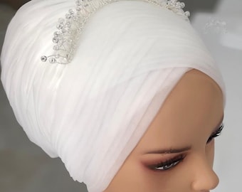 Bridal Veil Henna Night veil Engagement Ready Veil Ready Made Shawl,  glittering veiling, muslim veil,   Turkish Premium Scarf ready Hijab